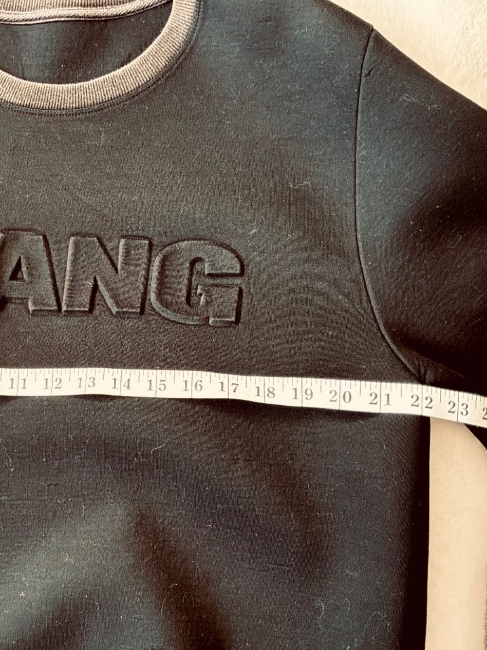 Alexander Wang x H&M Neoprene Scuba Sweatshirt 3D Logo Men’s Black Size Small - Picture 4 of 8